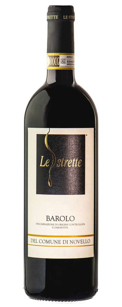Bottiglia del vino Barolo del Comune di Novello