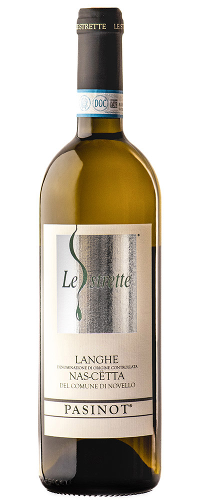 Bottiglia del vino Langhe Nas-cëtta del Comune di Novello DOC "Pasinot"